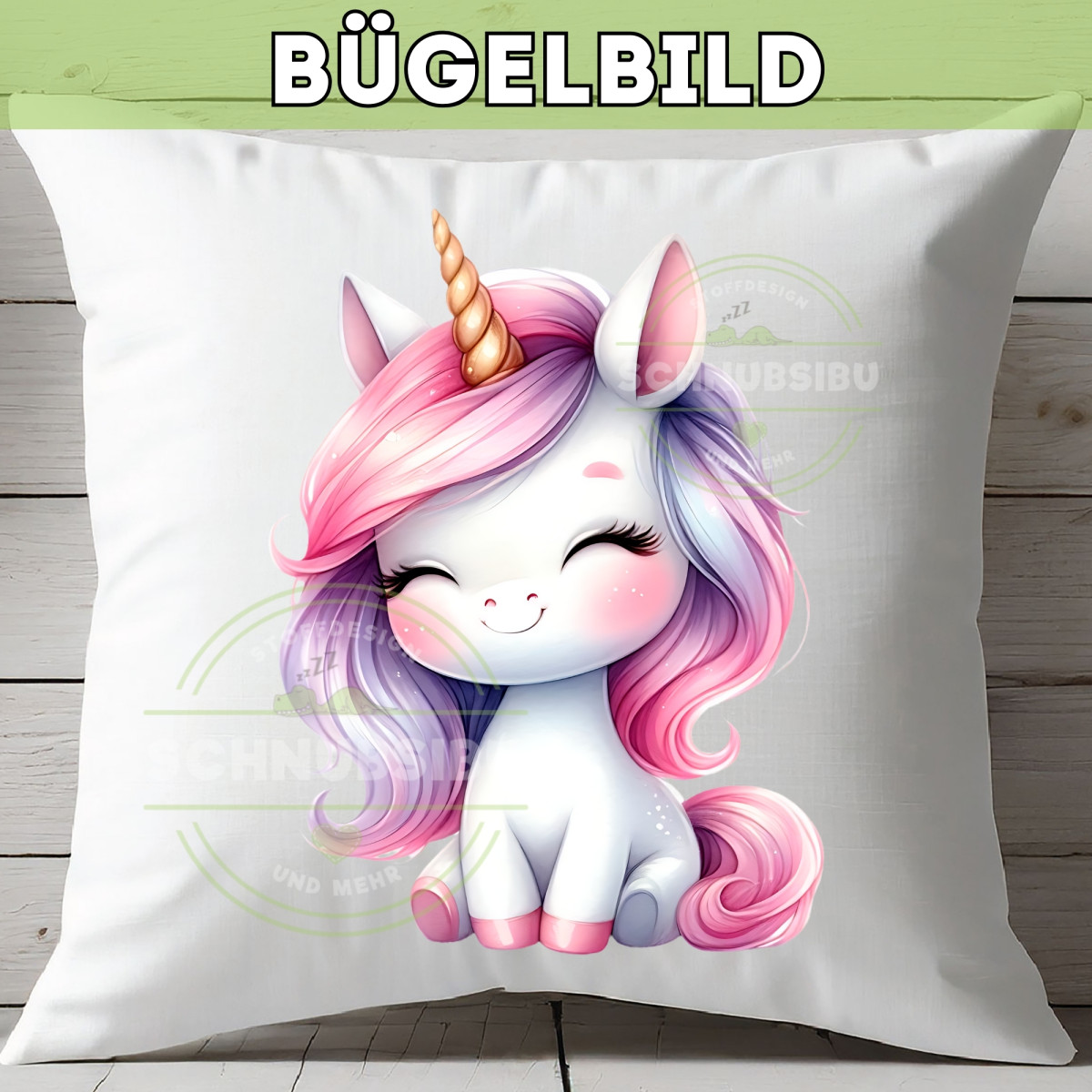 Bügelbild Niedliches Einhorn